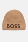 Шапка из смесовой шерсти Boss, бежевый - фото