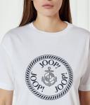 Футболка женская Joop! хлопковая с фирменным принтом, белый - фото 4