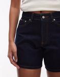 Шорты Topshop Hourglass denim Editor цвета индиго в сыром виде - фото 2