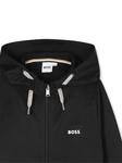 Толстовка с капюшоном на молнии BOSS Kidswear, черный - фото 3