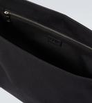 Гибкий мессенджер из холста и замши Flex Medium Loewe, Black/Dark Gold - фото 4