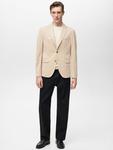 Блейзер Verner из смесового хлопка Mango, Light Beige - фото 2