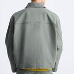 Куртка Zara Oversized With Patch, серый - фото 3