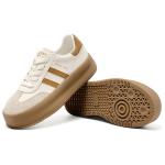 Низкие кеды для скейтбординга Unisex ST&SAT, бело-оранжевые - фото 10