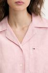 Рубашка с добавлением льна Tommy Jeans, розовый - фото 5