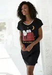 Ночная рубашка Peanuts с принтом Snoopy, черный - фото