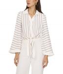Блуза Vince Camuto Tie Front Button Up Collared Blouse, New Ivory - фото