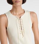 Хлопковое ребристое платье миди Givenchy, Natural - фото 4