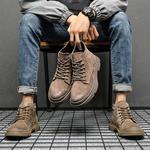 Рабочие ботинки мужские полувысокие Коричневый Take a break, Тёмный хаки - фото 7