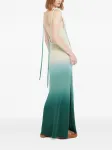 Платье макси Wave Bloom Alanui, зеленый - фото 2