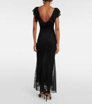 Кружевное платье с бантом Alessandra Rich, черный - фото 3