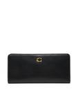 Большой женский кошелек Coach, черный - фото