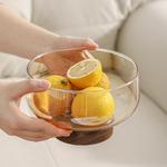 Тарелка KAWASIMAYA, Acacia Raised Base Fruit Bowl Small Size (Transparent) - фото 11