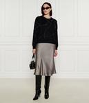 Юбка Liu Jo миди атласная, серебряный - фото 2