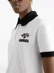Рубашка поло с вышитым логотипом DOLCE & GABBANA, белый - фото 5