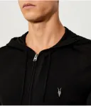 Модный шерстяной свитер Slim fit All Saints, черный - фото 4