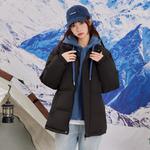 Пуховик Unisex NBNO, синий с абрикосовым капюшоном - фото 9