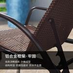 Плетеное кресло-шезлонг Zi Ye из искусственного ротанга с выдвижной подставкой для ног - фото 8