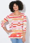 Топ Angel of Style COMFORTABLE FIT STRIPES PEACE SIGN, Orange - фото