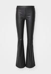 Брюки ONLPOPTRASH COATED PULL UP FLAR PANT ONLY, черный - фото