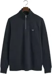Толстовка Gant "REG SHIELD HALF ZIP SWEAT" с вышитым логотипом на груди, синий - фото 5