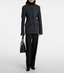 Сумка-тоут Lounge Medium из кожи с эффектом крокодила Toteme, Black - фото 5