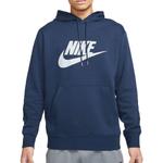 Толстовка Nike front large logo hoodie 'Navy', синий - фото 2