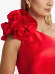 Макси-платье с украшением в виде астры Il Volo, красный - фото 5