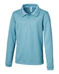 Молодежное поло Clique L/S Spin, цвет dusty blue - фото
