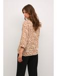 Блузка Kaffe, цвет sand/brown animal print - фото 3
