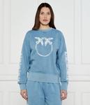 Свитер миндело Relaxed fit Pinko, синий - фото