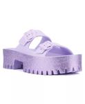 Женские шлепанцы с блестками Olivia Miller, фиолетовый - фото