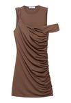 Платье Mango MIT ASYMMETRISCHEN TRÄGERN, Brown - фото 5