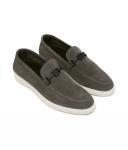 Кожаные мокасины Baldinini, серый - фото 3
