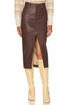 Юбка HEARTLOOM Jae Faux Leather, цвет Mocha - фото