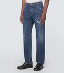 Потертые прямые джинсы Dolce&Gabbana, синий - фото 3