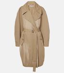 Тренчкот из хлопкового твила Acne Studios, Mushroom Beige - фото