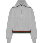 Свитшот с молнией спереди GUCCI, серый - фото 3