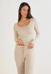 Топ Intimissimi Long sleeved top, Beige - фото 4
