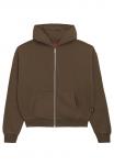 Толстовка с капюшоном на молнии Prohibited, темно-коричневый - фото