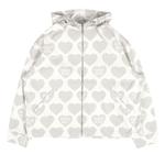 Парка на молнии с сердцем, сделанная человеком, цвет Белый - фото