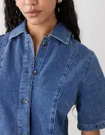 Голубое джинсовое платье-рубашка Reclaimed Vintage - фото 3