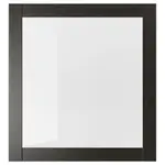 Дверь, черно-коричневый/стекло, 60х64 см, SINDVIK IKEA - фото