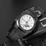 CASIO Часы Retrofit Series Quartz Movement Fluoroelastomer Strap Watch Unisex White Dial, Panda - фото 4