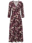 Laura Scott Платье миди с бордовым узором - фото