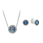 Pandora Серьги-гвоздики и колье из серебра 925 пробы - фото