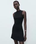Женское короткое вязаное платье MANGO, Black - фото 3