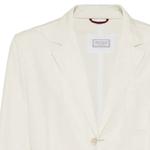 Brunello Cucinelli Однобортный блейзер, Ivory White - фото 8