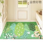 Dajiang Ковер 45x75 см для прихожей, грязеотталкивающий, с рисунком листьев, Squeegee Dust Removal - фото 4
