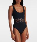 Купальник с цветочным вырезом Karla Colletto, черный - фото 2